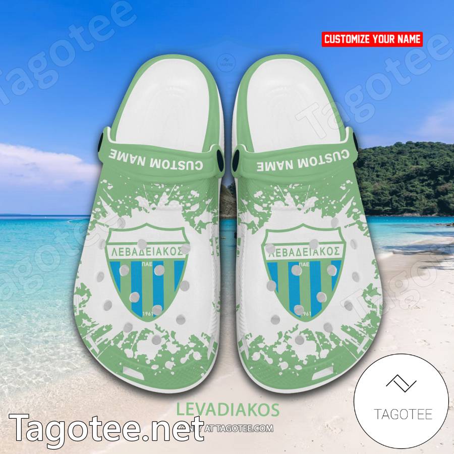 APO Levadiakos Custom Name Crocs Clogs - EmonShop a