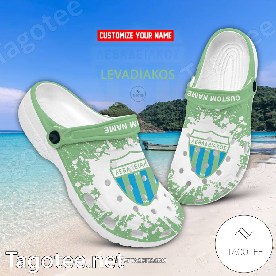 APO Levadiakos Custom Name Crocs Clogs - EmonShop