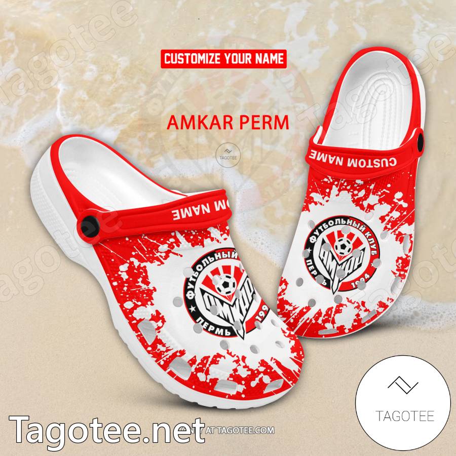 Amkar Perm Custom Name Crocs Clogs - EmonShop