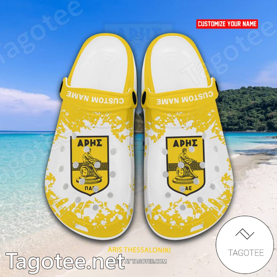 Aris Thessaloniki Custom Name Crocs Clogs - EmonShop a