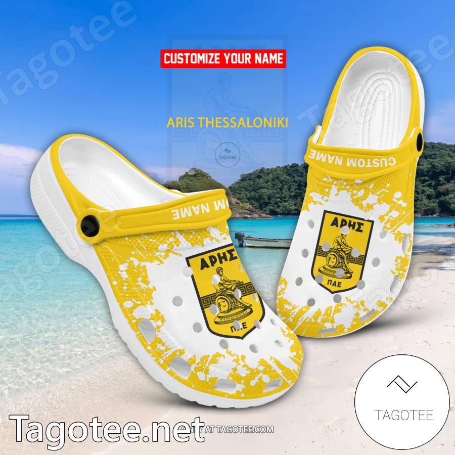 Aris Thessaloniki Custom Name Crocs Clogs - EmonShop