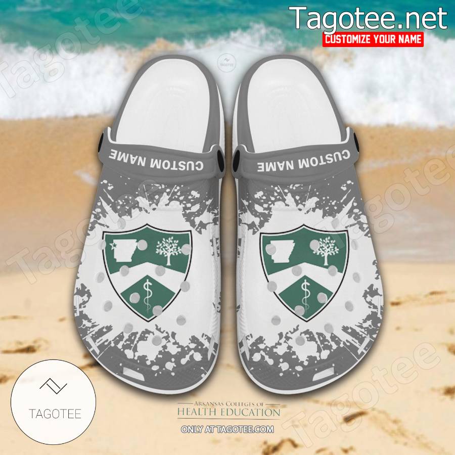 Arkansas Colleges of Health Education Custom Crocs Clogs - BiShop a