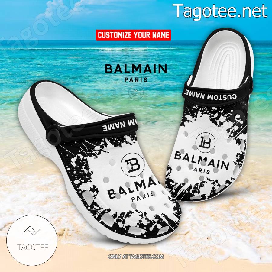 Balmain Logo Crocs Clogs - EmonShop