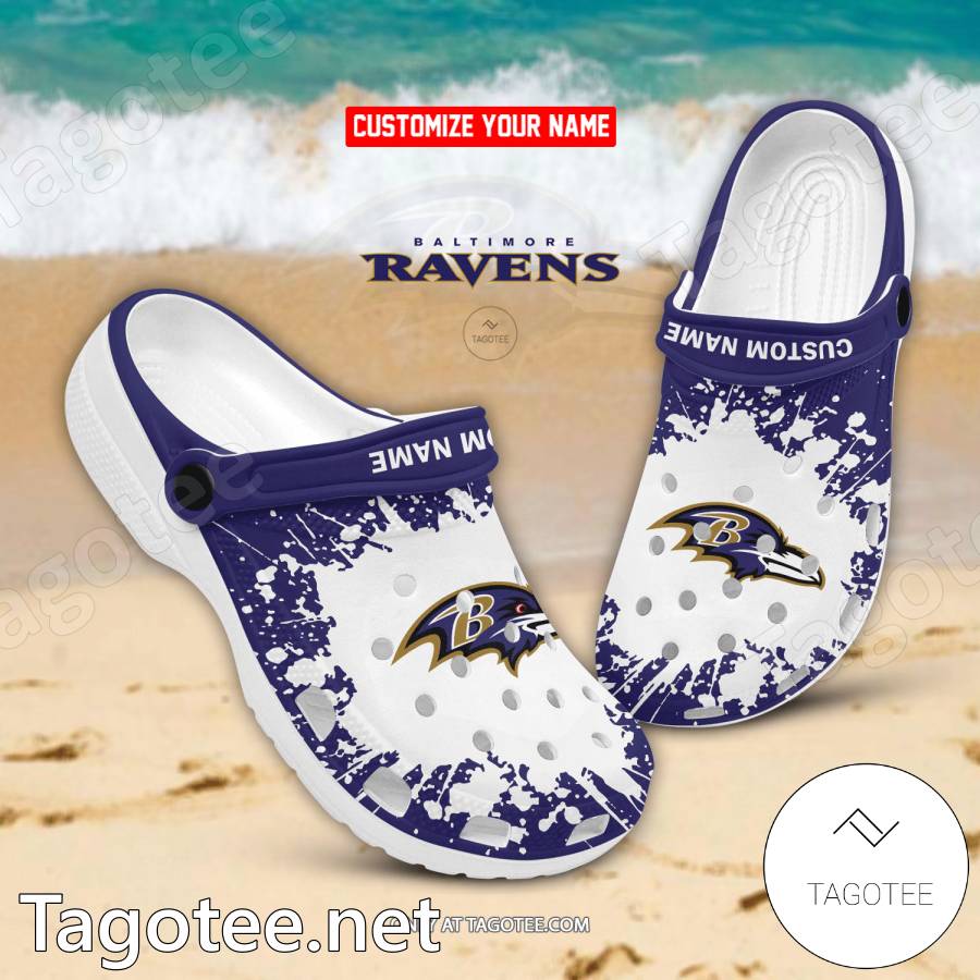 Baltimore Ravens Custom Crocs Clogs - EmonShop