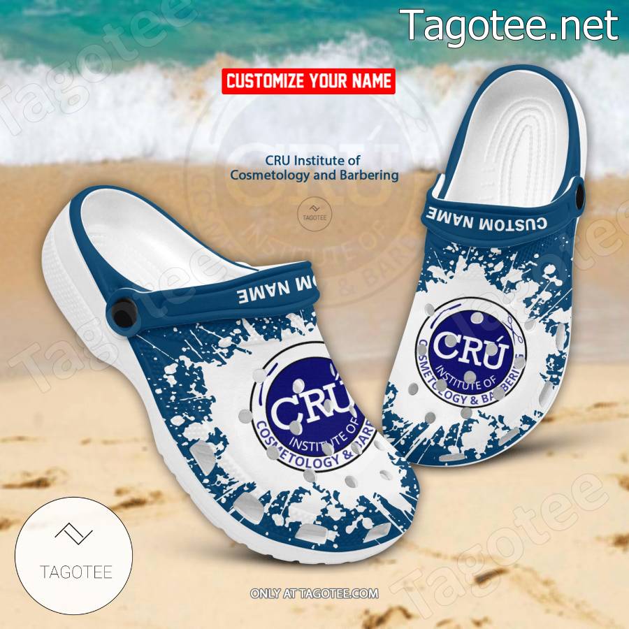 CRU Institute of Cosmetology and Barbering Logo Crocs Clogs - BiShop