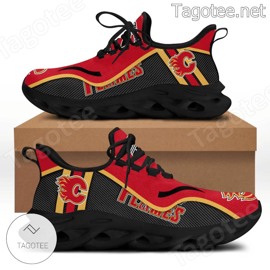 Calgary Flames Personalized NHL Max Soul Shoes a