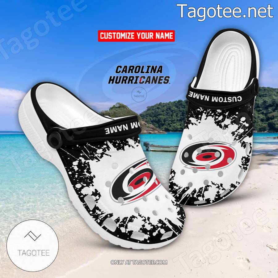 Carolina Hurricanes Personalized Crocs Clogs - EmonShop