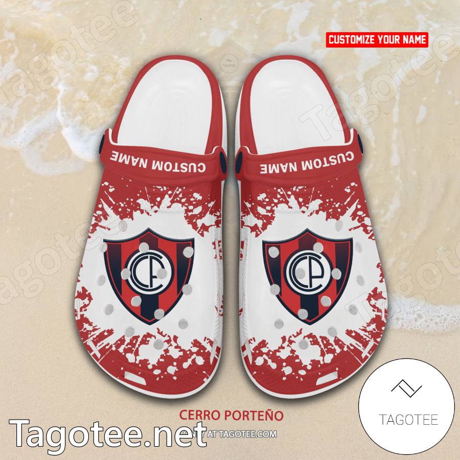 Cerro Porteno Custom Name Crocs Clogs - EmonShop a