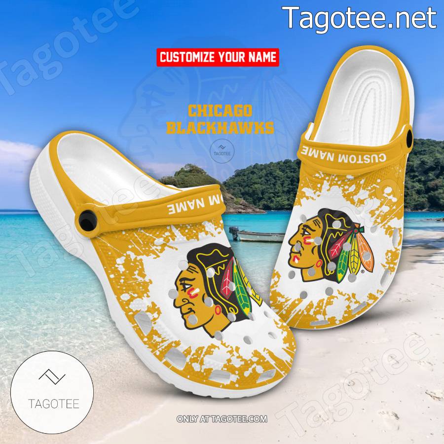 Chicago Blackhawks Personalized Crocs Clogs - EmonShop