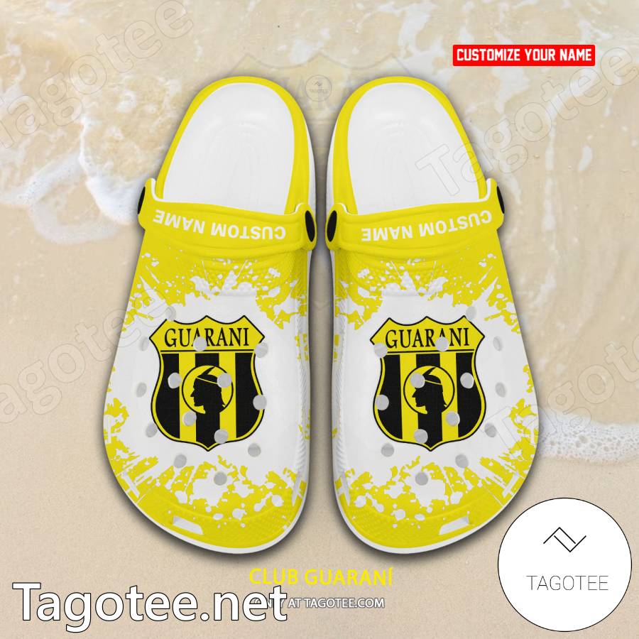 Club Guarani Custom Name Crocs Clogs - EmonShop a