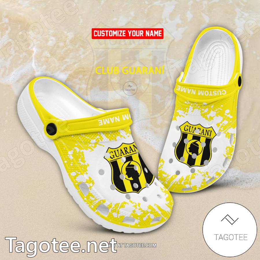 Club Guarani Custom Name Crocs Clogs - EmonShop