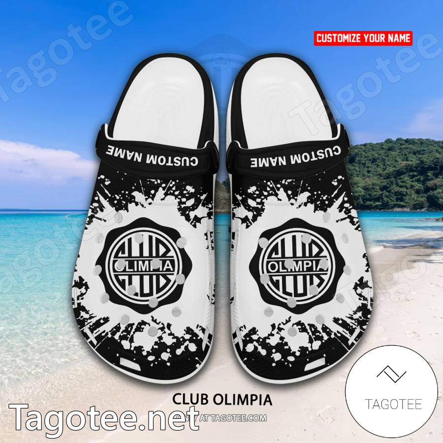 Club Olimpia Custom Name Crocs Clogs - EmonShop a