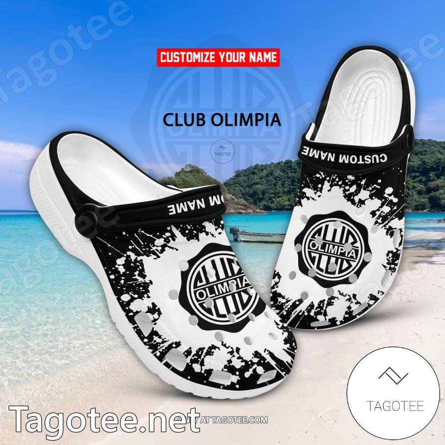 Club Olimpia Custom Name Crocs Clogs - EmonShop