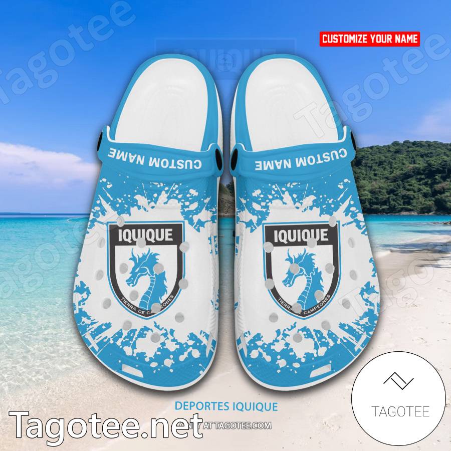 Deportes Iquique Custom Name Crocs Clogs - EmonShop a