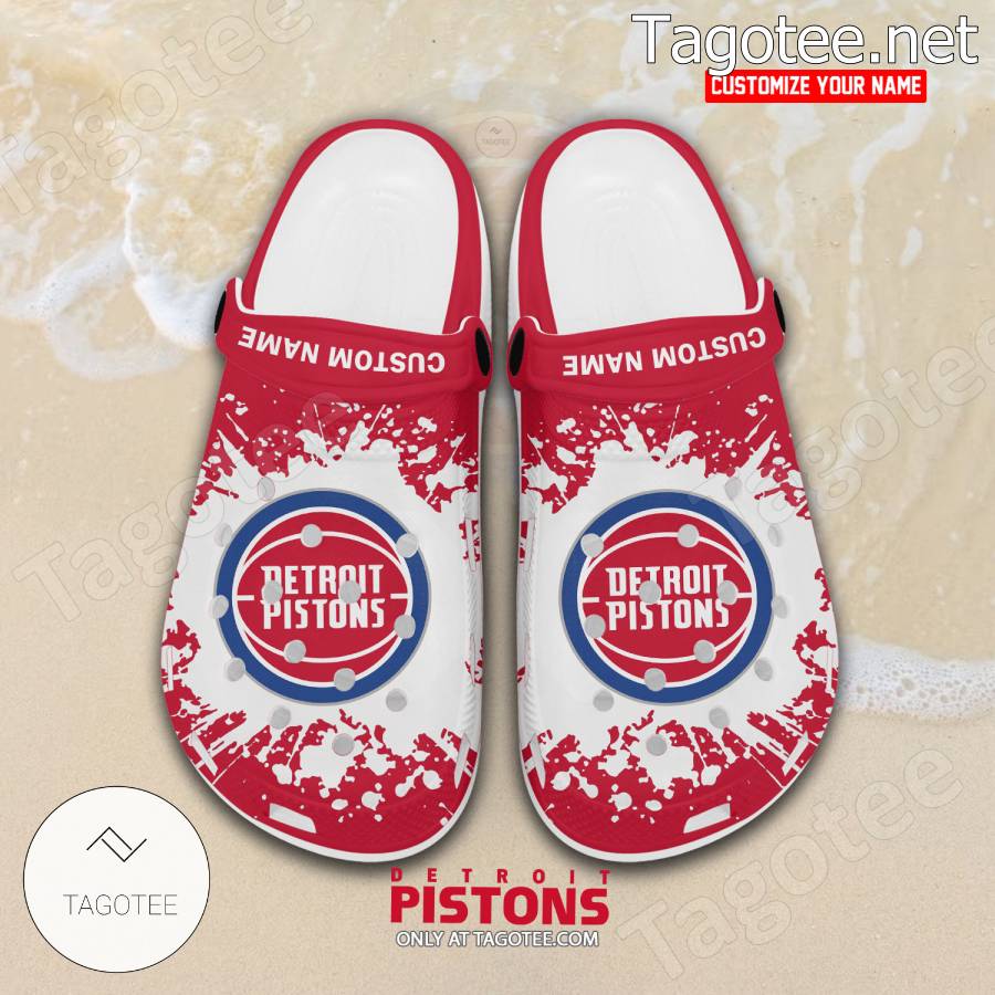 Detroit Pistons Crocs Clogs - EmonShop a