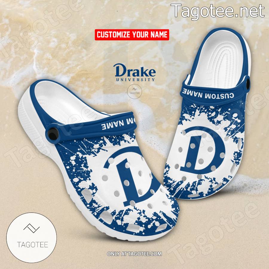 Drake University Custom Crocs Clogs - BiShop a