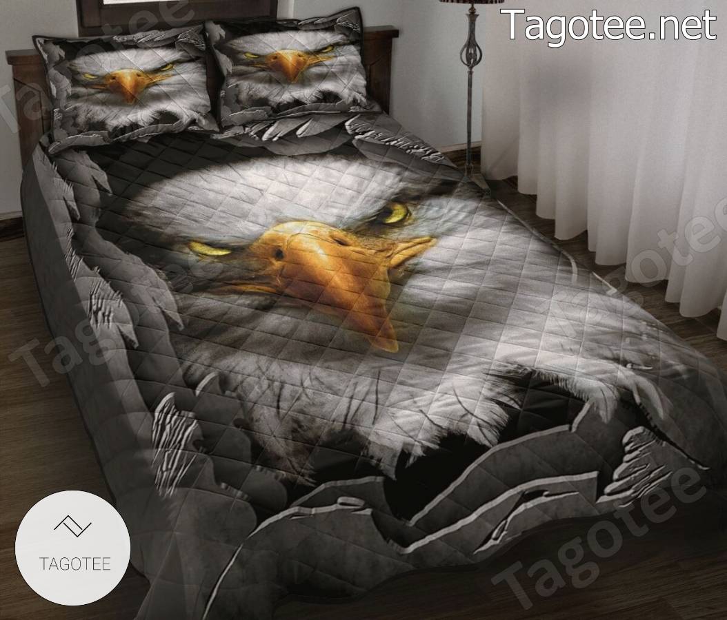 Eagle Face Metal Crack Bedding Set