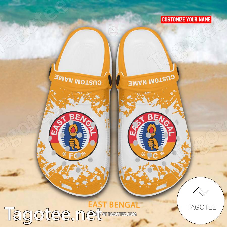 East Bengal Custom Name Crocs Clogs - EmonShop a