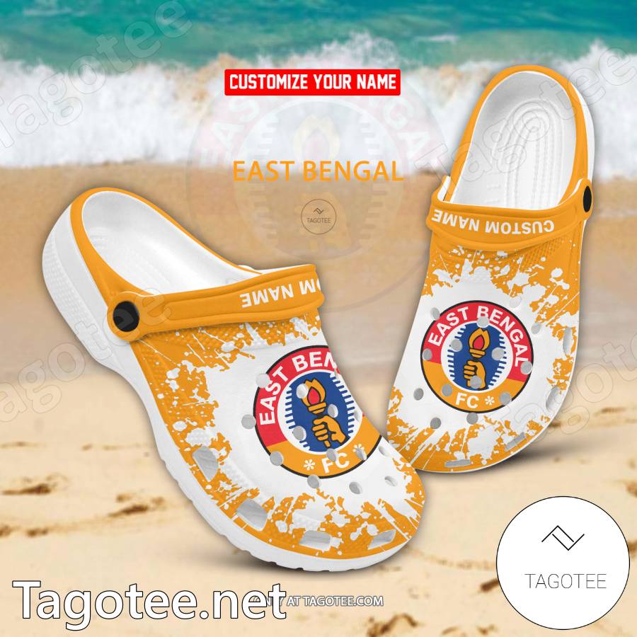 East Bengal Custom Name Crocs Clogs - EmonShop