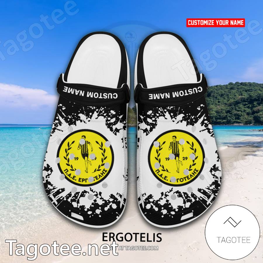 Ergotelis Custom Name Crocs Clogs - EmonShop a