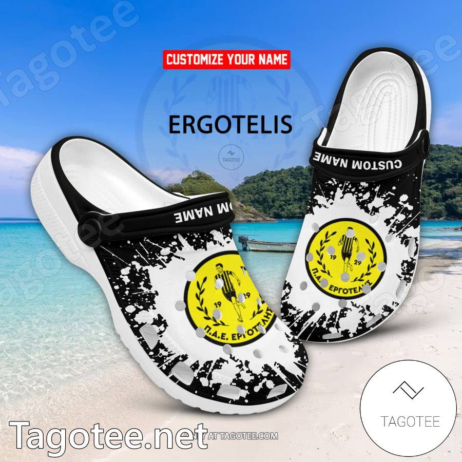 Ergotelis Custom Name Crocs Clogs - EmonShop