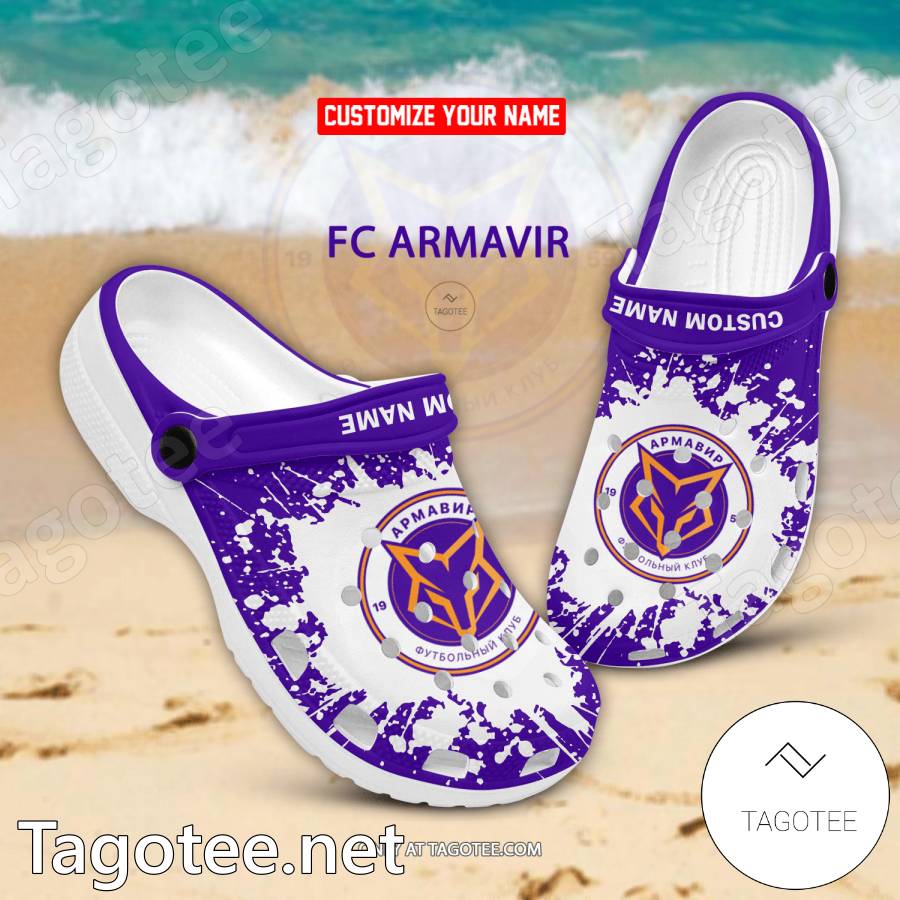 FC Armavir Custom Name Crocs Clogs - EmonShop