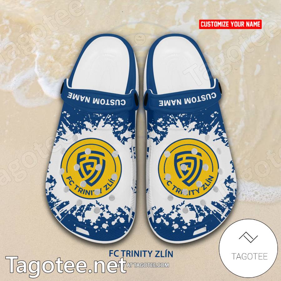 FC Trinity Zlin Custom Name Crocs Clogs - EmonShop a