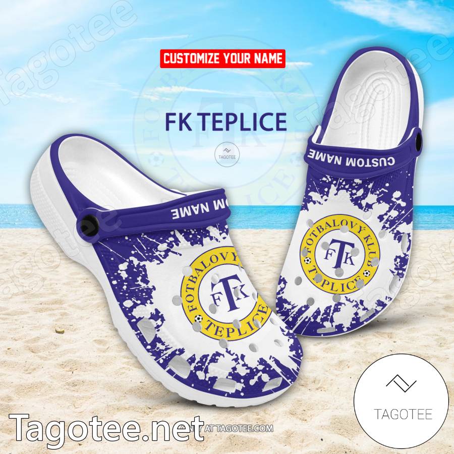 FK Teplice Custom Name Crocs Clogs - EmonShop