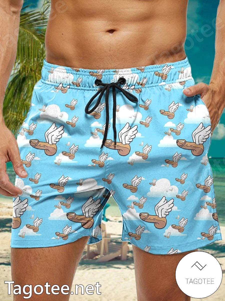 Flying Cloud Cock Beach Shorts