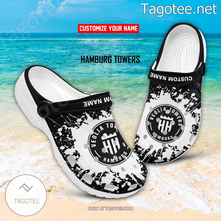 Hamburg Towers Logo Crocs Clogs - EmonShop