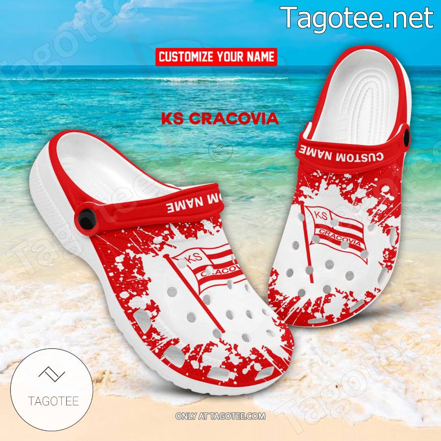 KS Cracovia Personalized Crocs Clogs - EmonShop