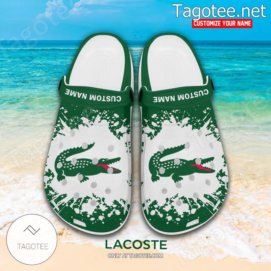 Lacoste Logo Crocs Clogs - EmonShop a