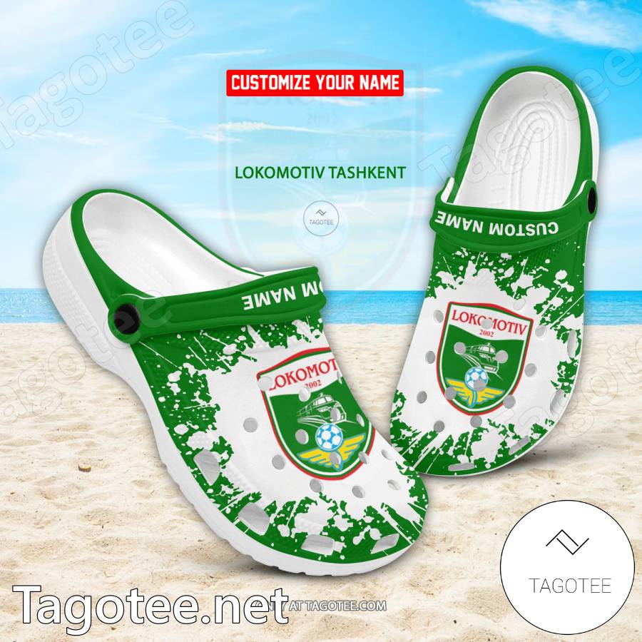 Lokomotiv Tashkent Custom Name Crocs Clogs - EmonShop