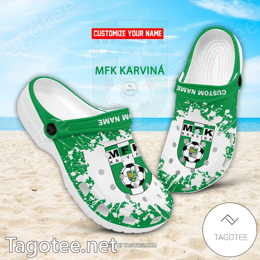 MFK Karvina Custom Name Crocs Clogs - EmonShop