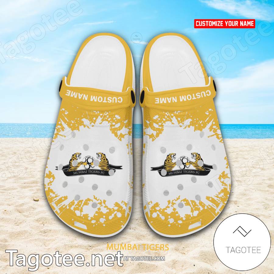 Mumbai Tigers Custom Name Crocs Clogs - EmonShop a