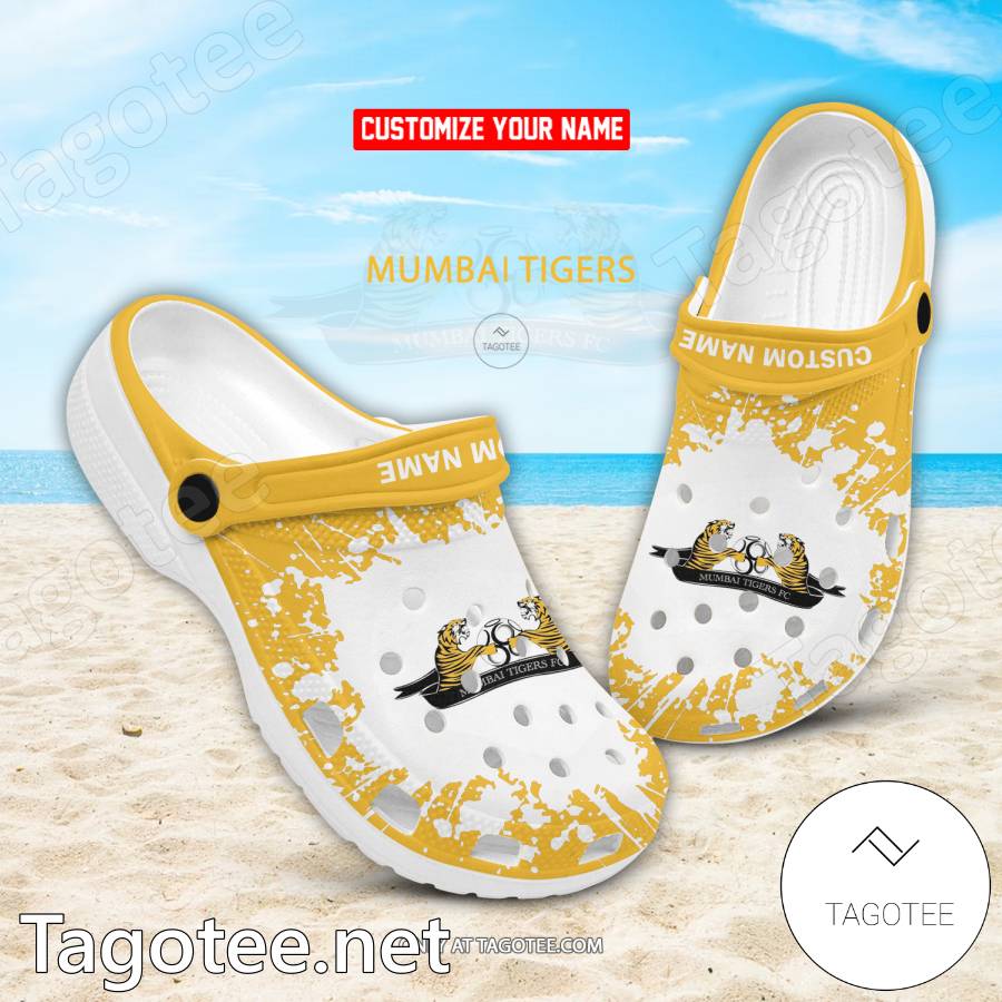 Mumbai Tigers Custom Name Crocs Clogs - EmonShop