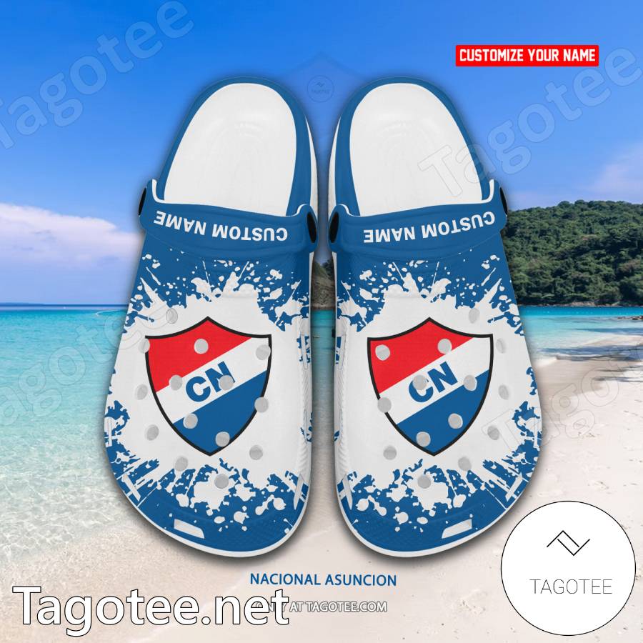 Nacional Asuncion Custom Name Crocs Clogs - EmonShop a