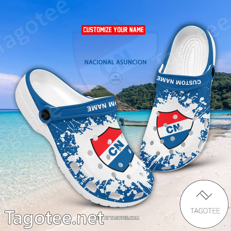 Nacional Asuncion Custom Name Crocs Clogs - EmonShop