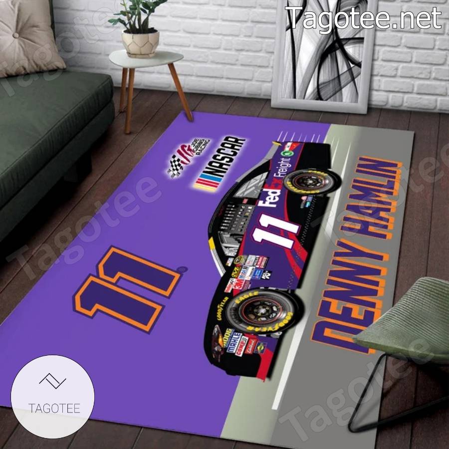 Nascar Denny Hamlin 11 Area Rugs a