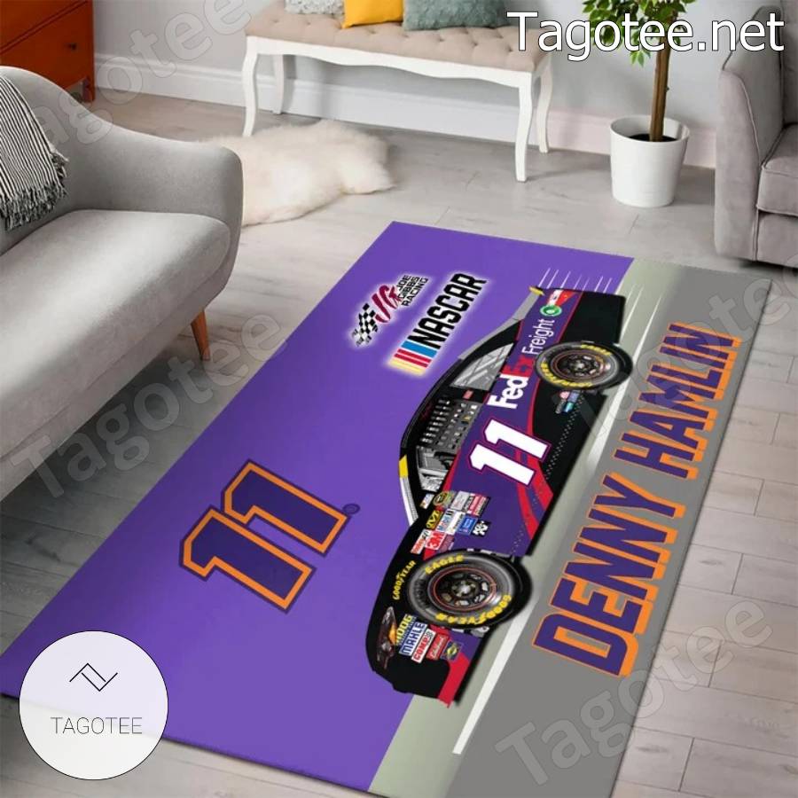 Nascar Denny Hamlin 11 Area Rugs