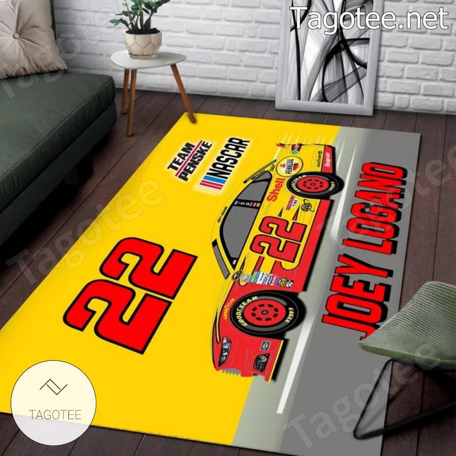 Nascar Joey Logano 22 Area Rugs a