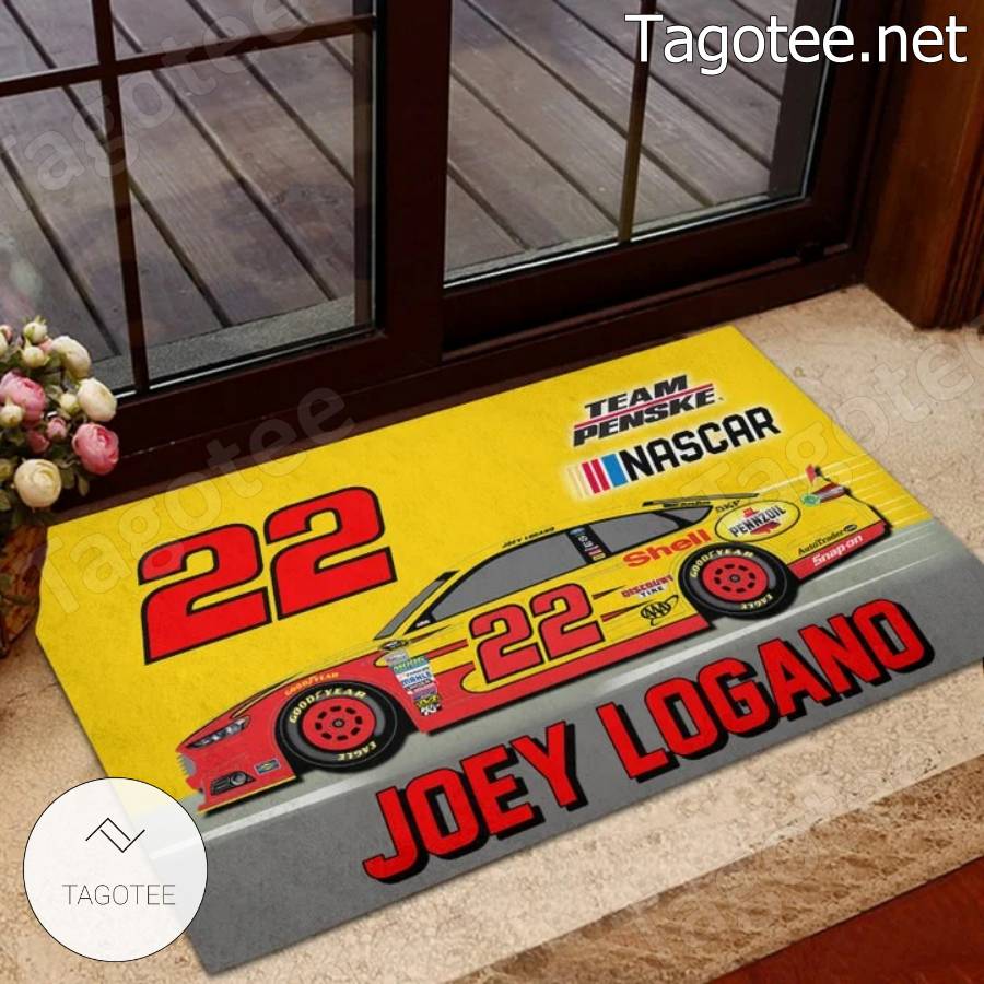 Nascar Joey Logano 22 Front Doormat a