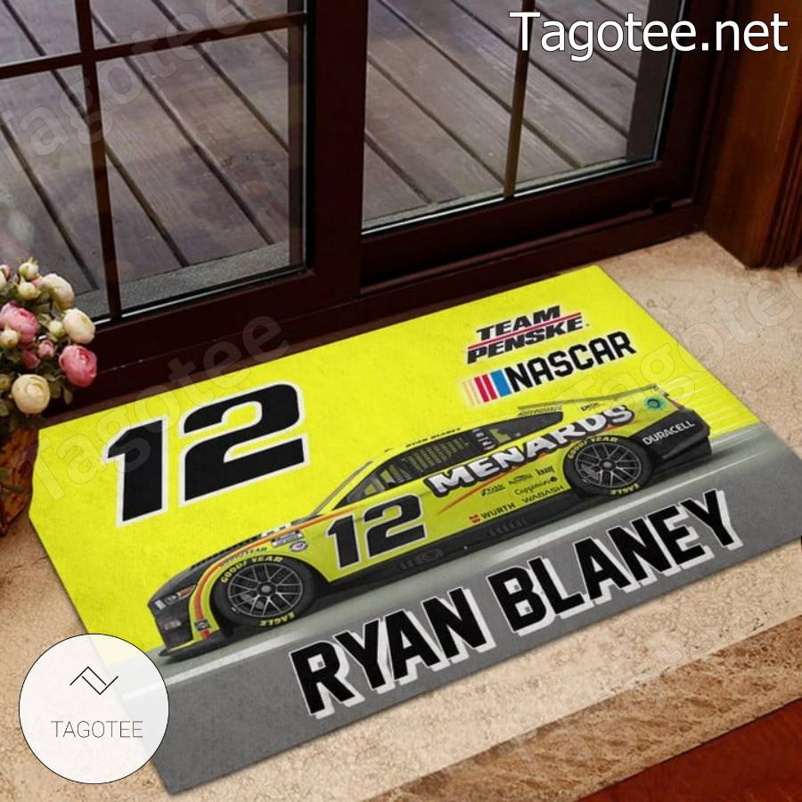 Nascar Ryan Blaney 12 Front Doormat