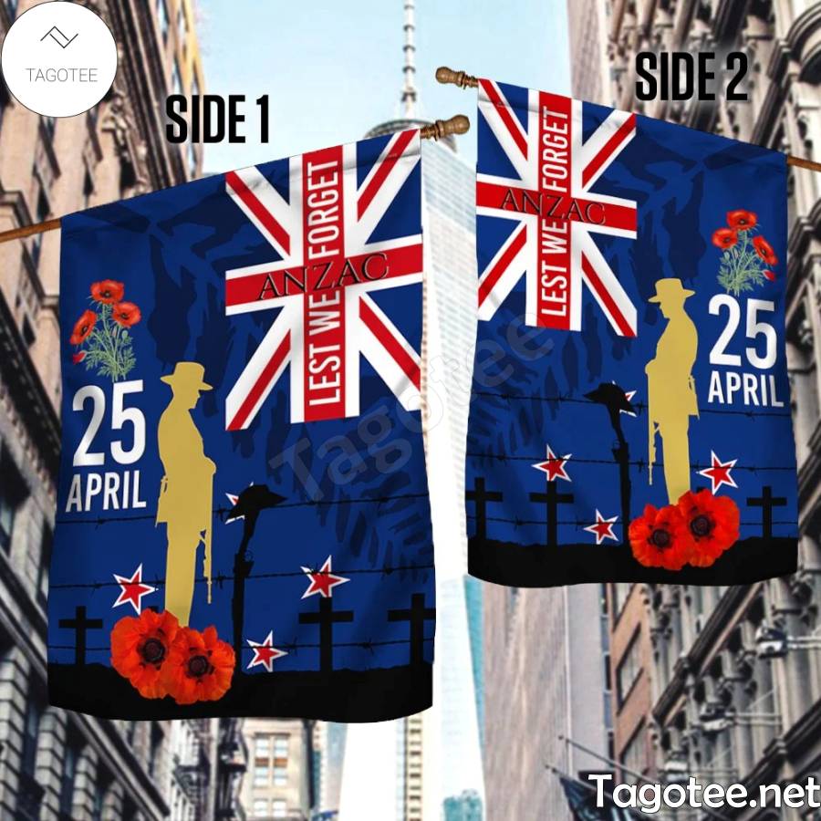 New Zealand Veteran Anzac Day Lest We Forget 25 April Flag