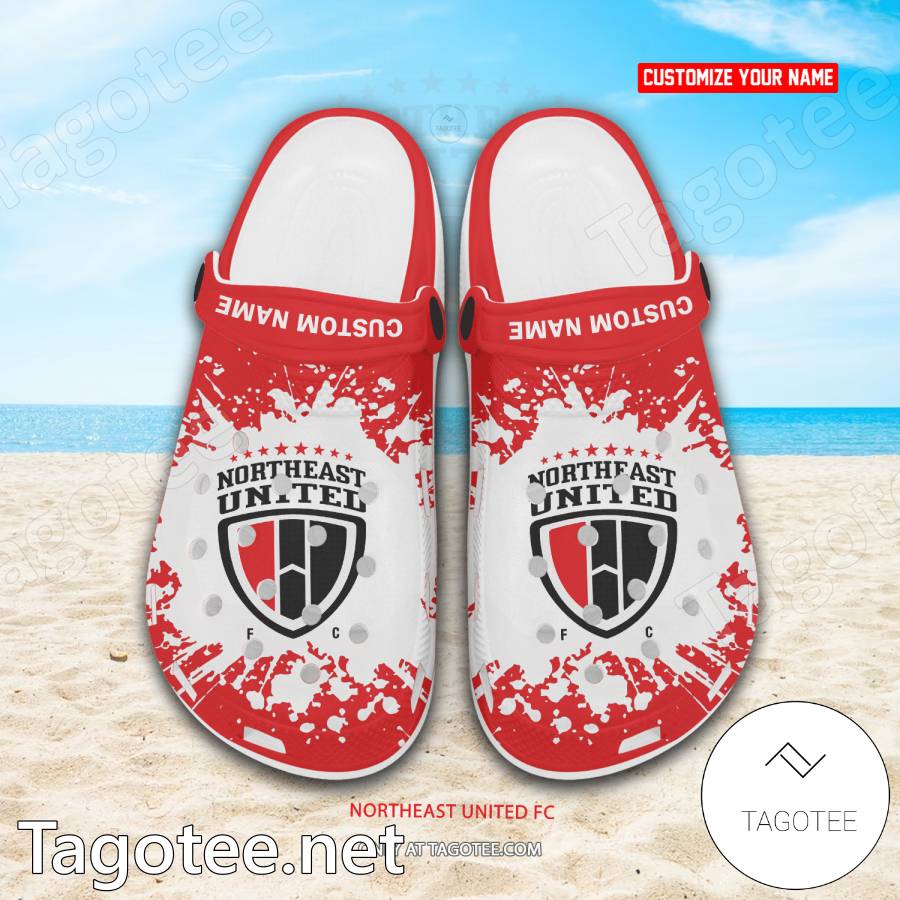 NorthEast United FC Custom Name Crocs Clogs - EmonShop a