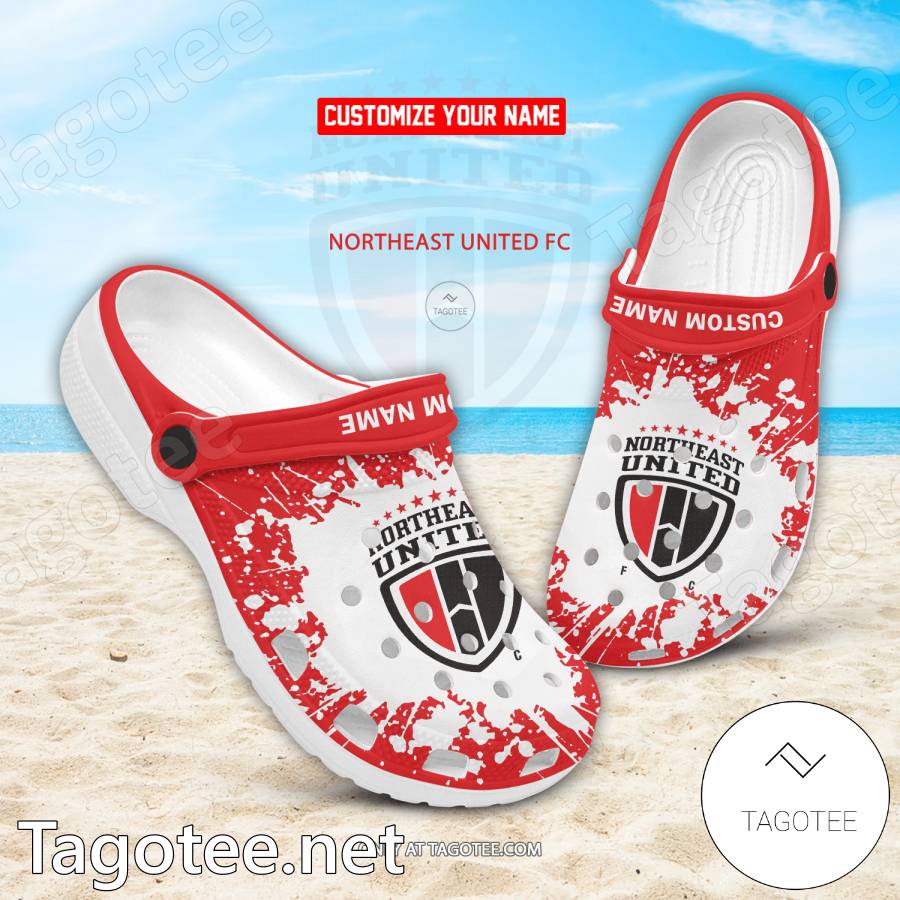 NorthEast United FC Custom Name Crocs Clogs - EmonShop