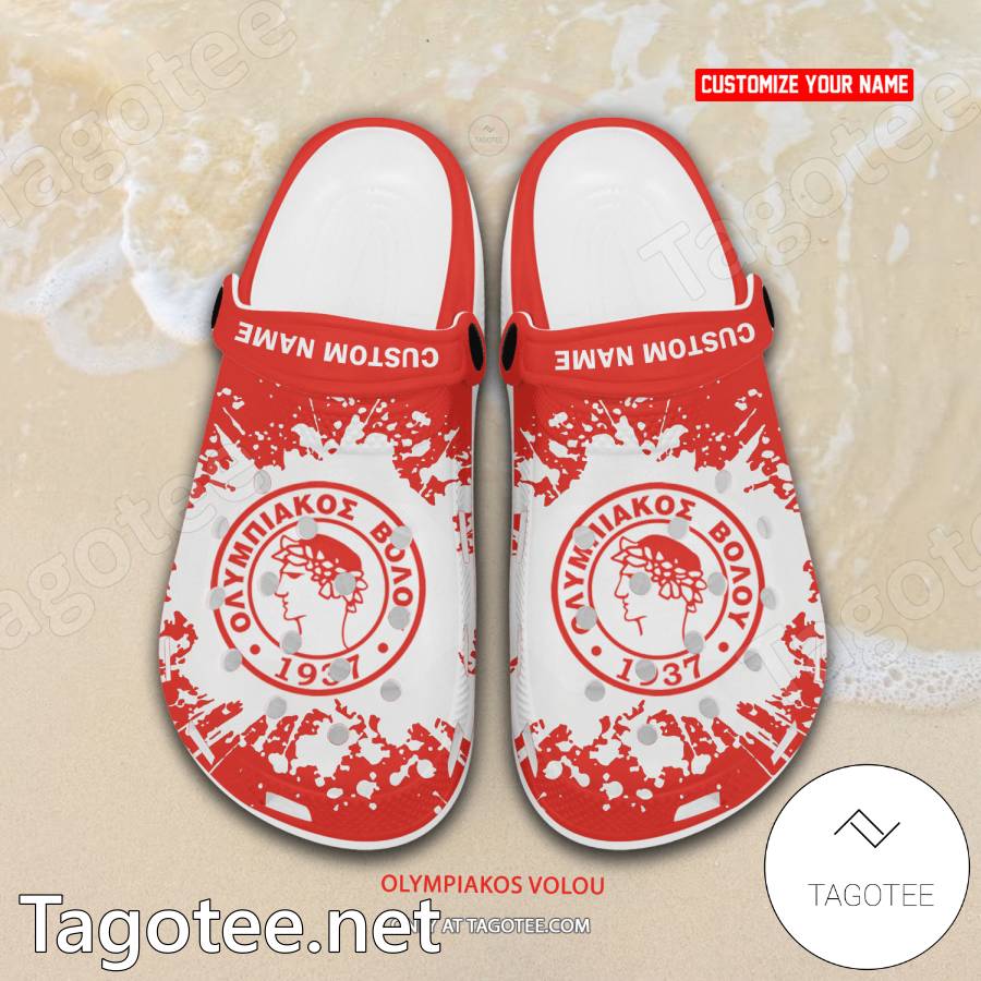 Olympiakos Volou Custom Name Crocs Clogs - EmonShop a