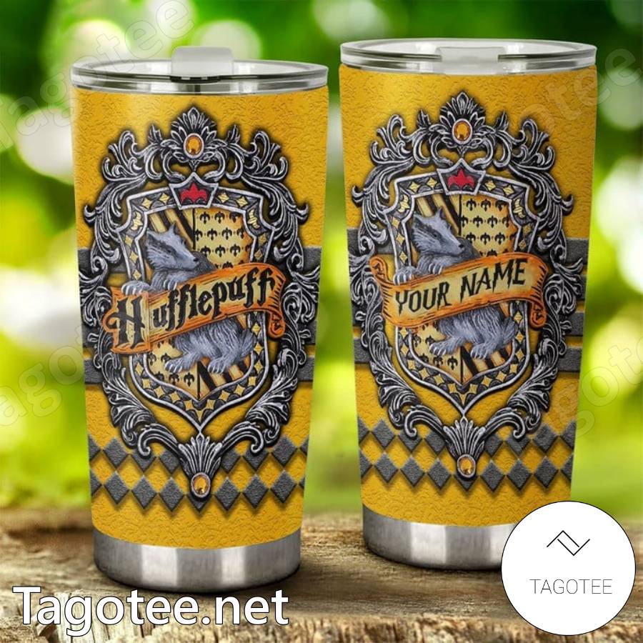 Excellent Personalized Harry Potter Hufflepuff Tumbler