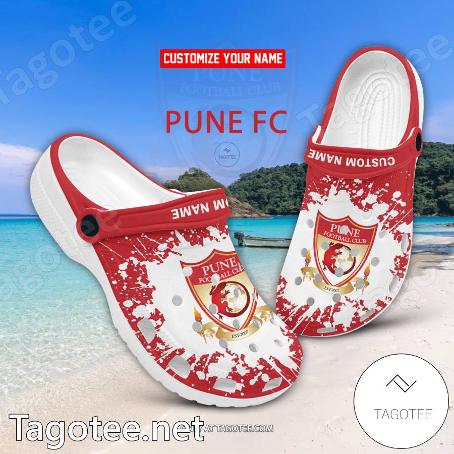 Pune FC Custom Name Crocs Clogs - EmonShop