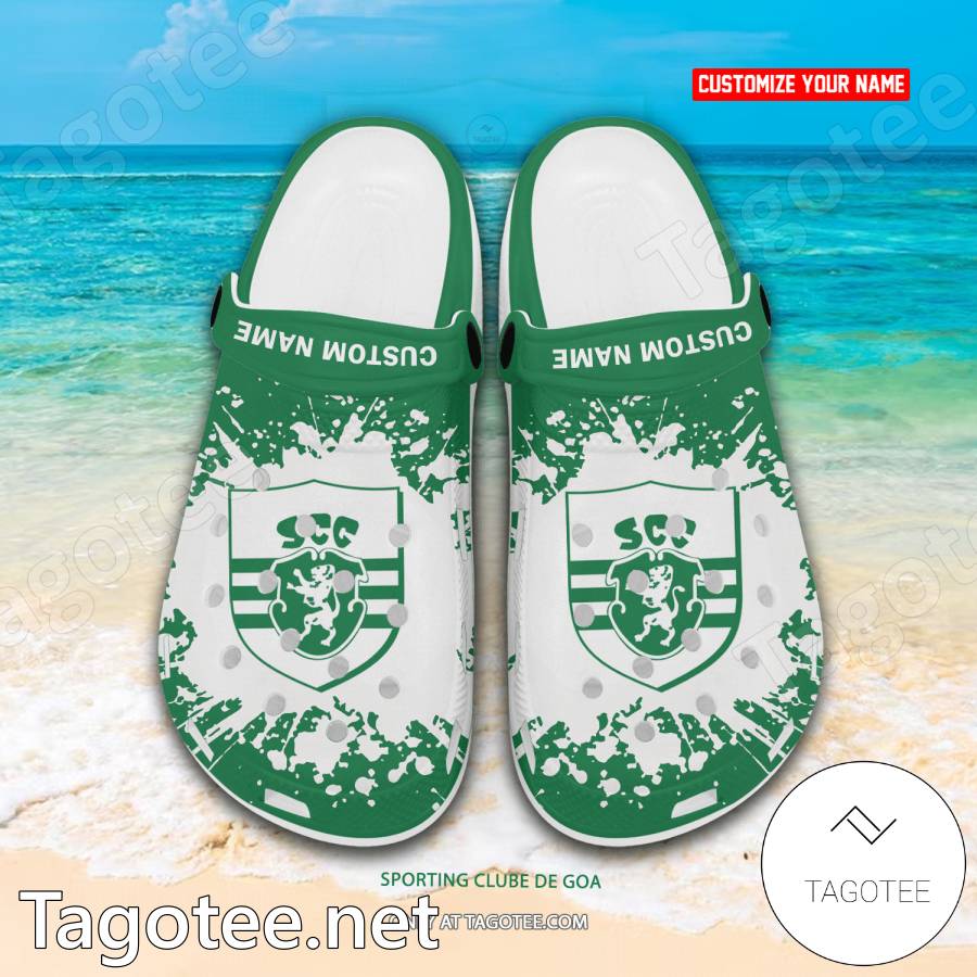 Sporting Clube de Goa Custom Name Crocs Clogs - EmonShop a